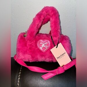 Juicy Couture Lets Get Cozy Roll Mini Bag Pink Flash